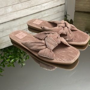bow sandals dusty pink From Lulus